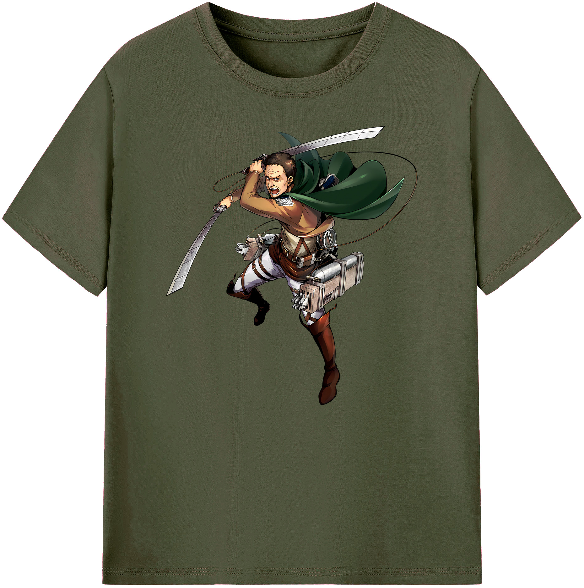 （画像用） 進撃の巨人 Attack on Titan 綿100％ メンズ半袖Tシャツ｜肌触りやわらか＆通気性